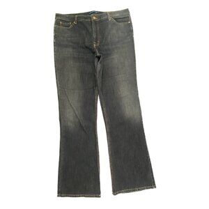 BandolinoBlu Aria Bootcut Jeans Womens Size 14 Black Denim High Rise 7963